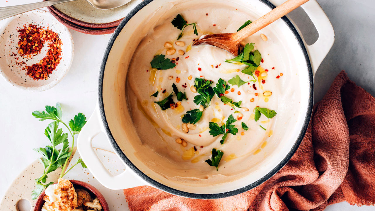 Thai Cauliflower & Red Lentil Soup